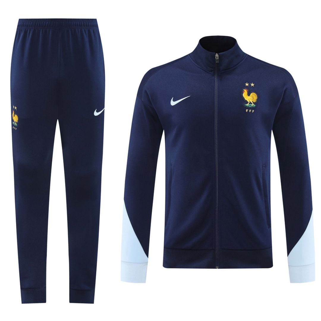 France Training Kit (Jacket+Pants) Navy 2024 - Reps Jerseys