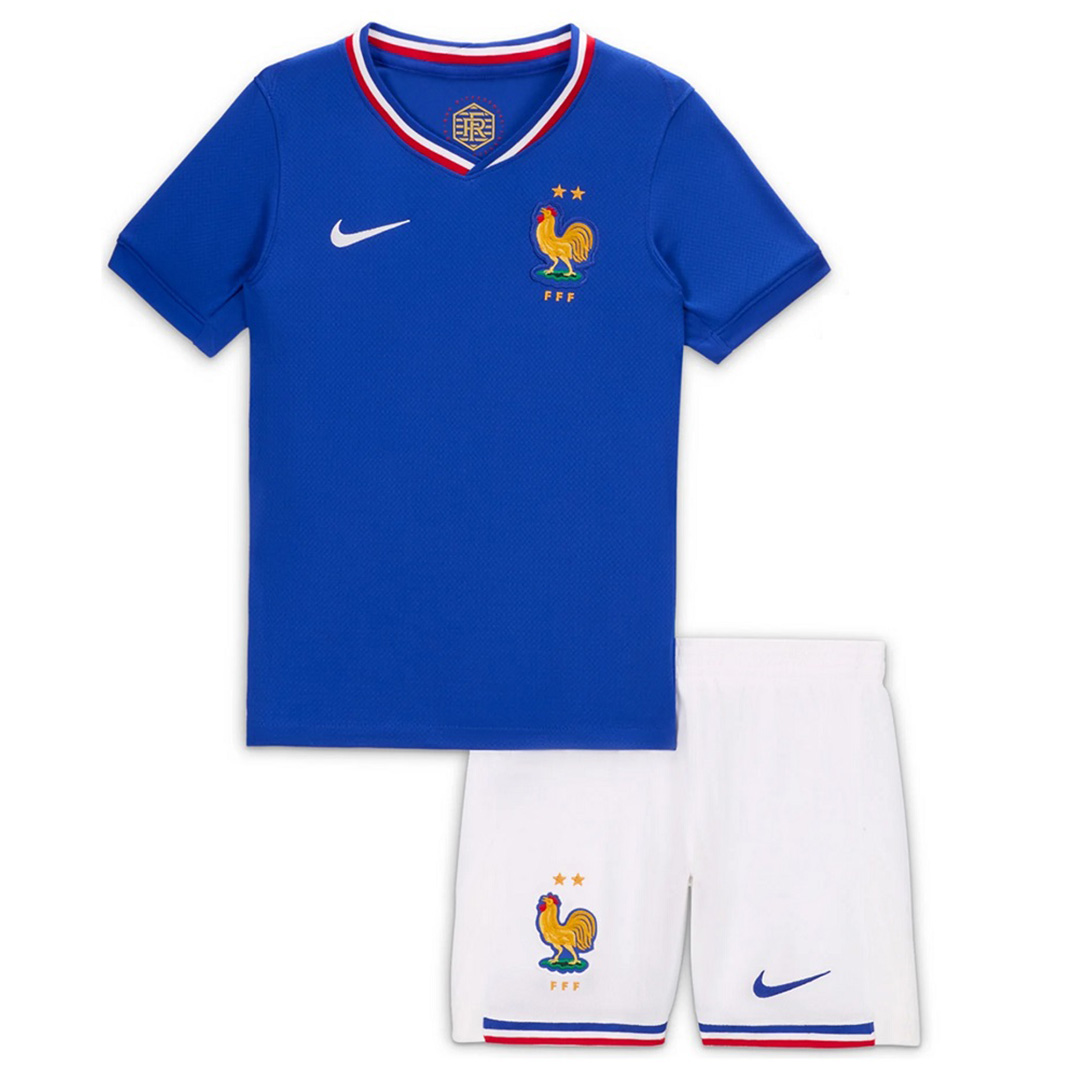 Kids France Home Kit Jersey+Shorts Euro 2024 - Reps Jerseys