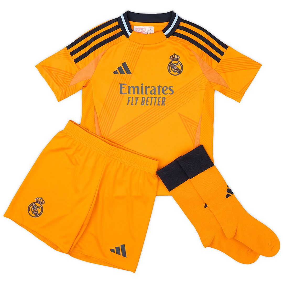 Kids Real Madrid Away Full Kit(Jersey+Shorts+Socks) 2024/25 - Reps Jerseys