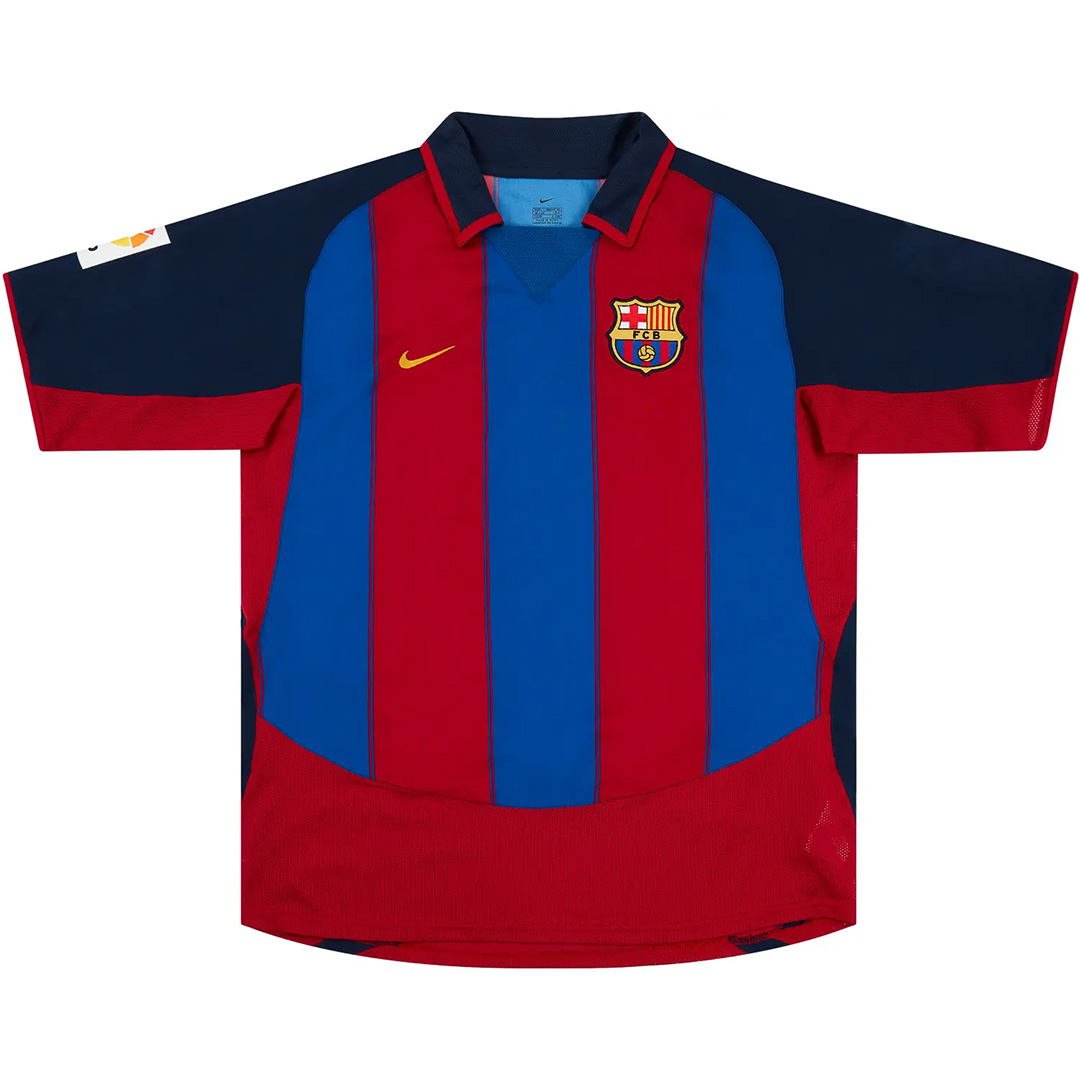 Ronaldinho #10 Retro Barcelona Home Jersey 2003/04 - Reps Jerseys