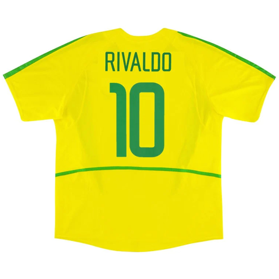 Brazil RIVALDO #10 Retro Jersey Home World Cup 2002 - Reps Jerseys