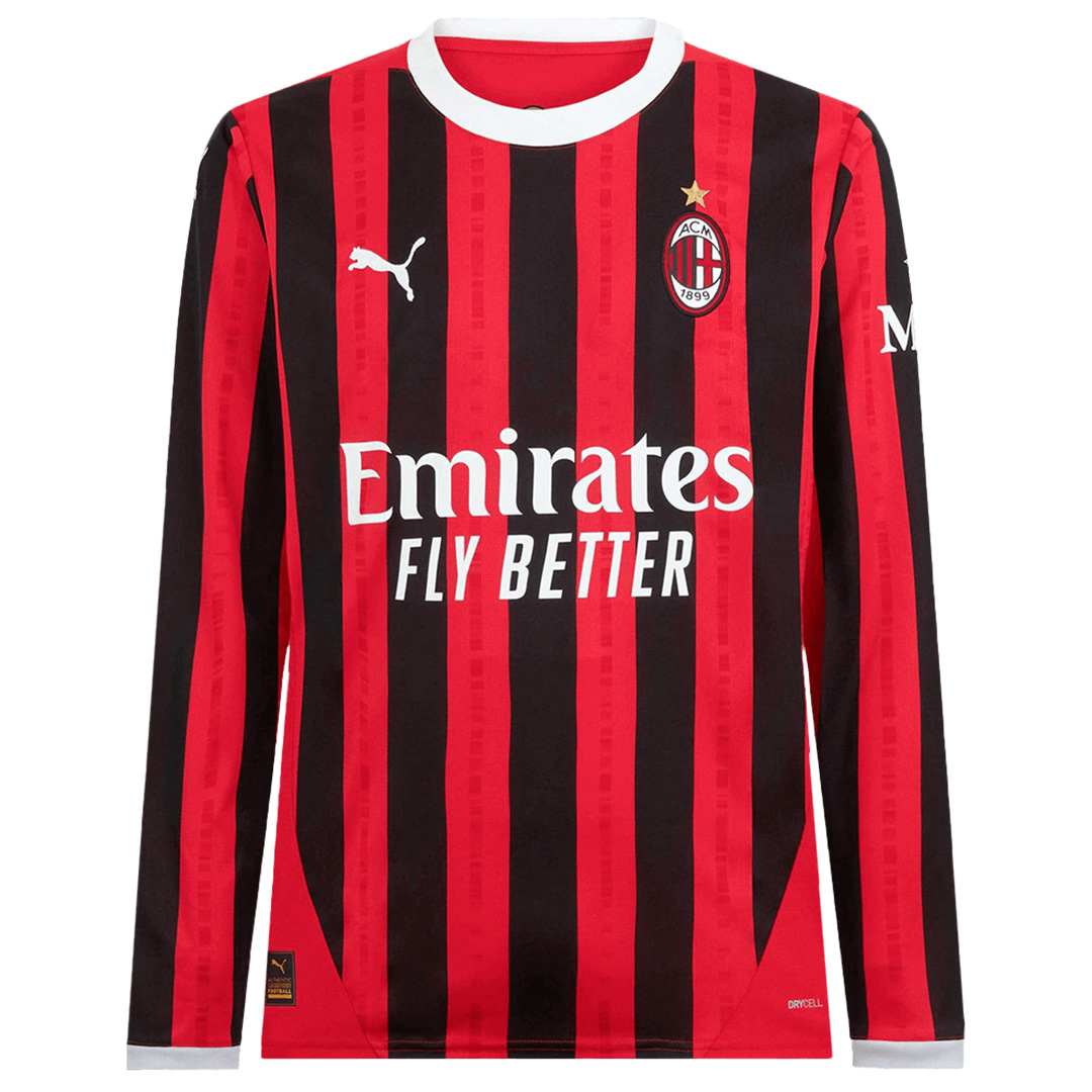 AC Milan Home Long Sleeve Jersey 2024/25 - Reps Jerseys