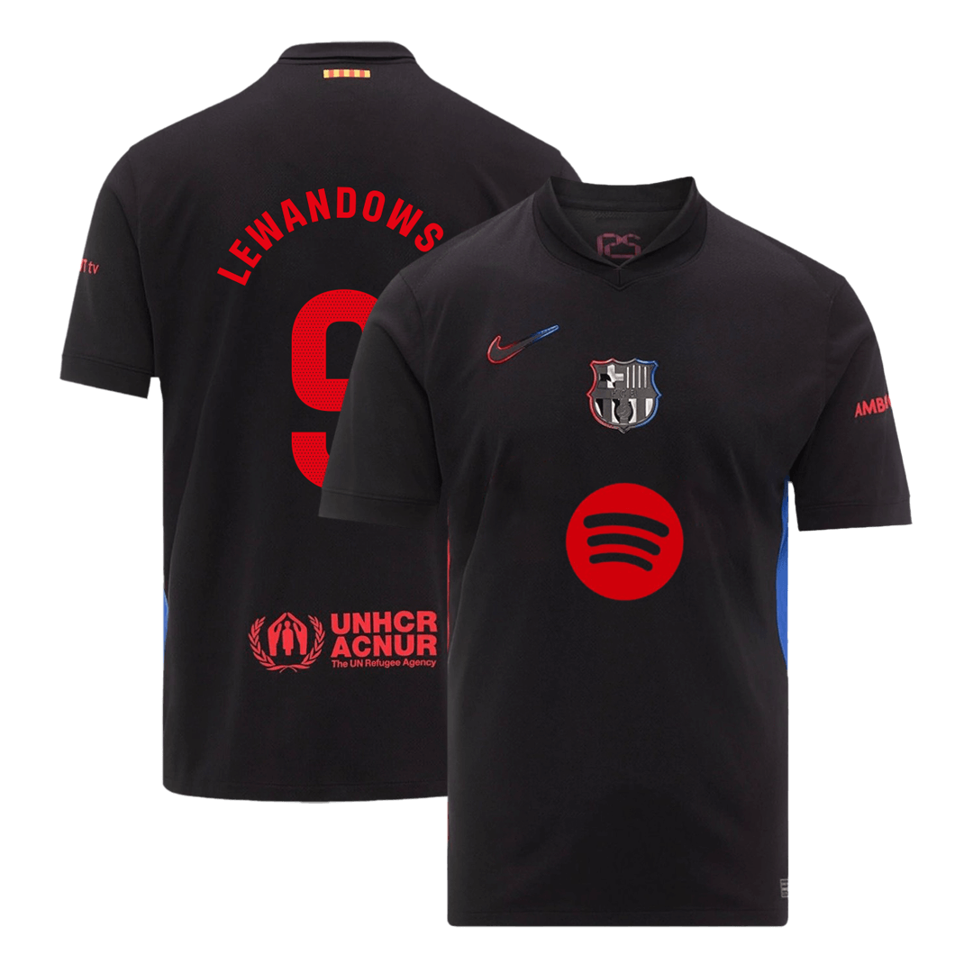 LEWANDOWSKI #9 Barcelona Away Spotify Logo Without Text Jersey 2024/25 - [Super Replica] - Reps Jerseys