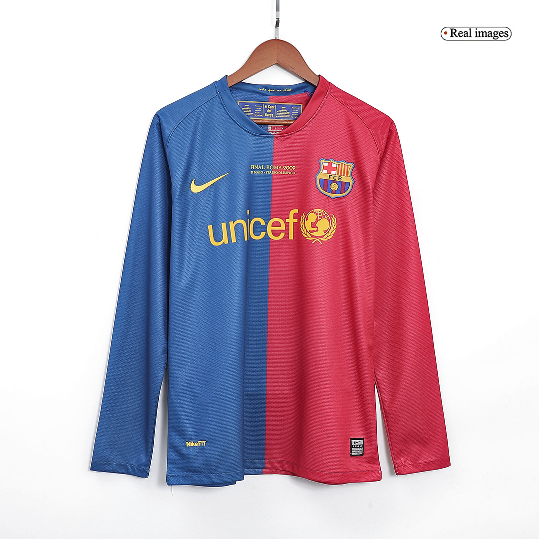 Barcelona UCL Final Retro Home Long Sleeve Jersey 2008/09 - Reps Jerseys