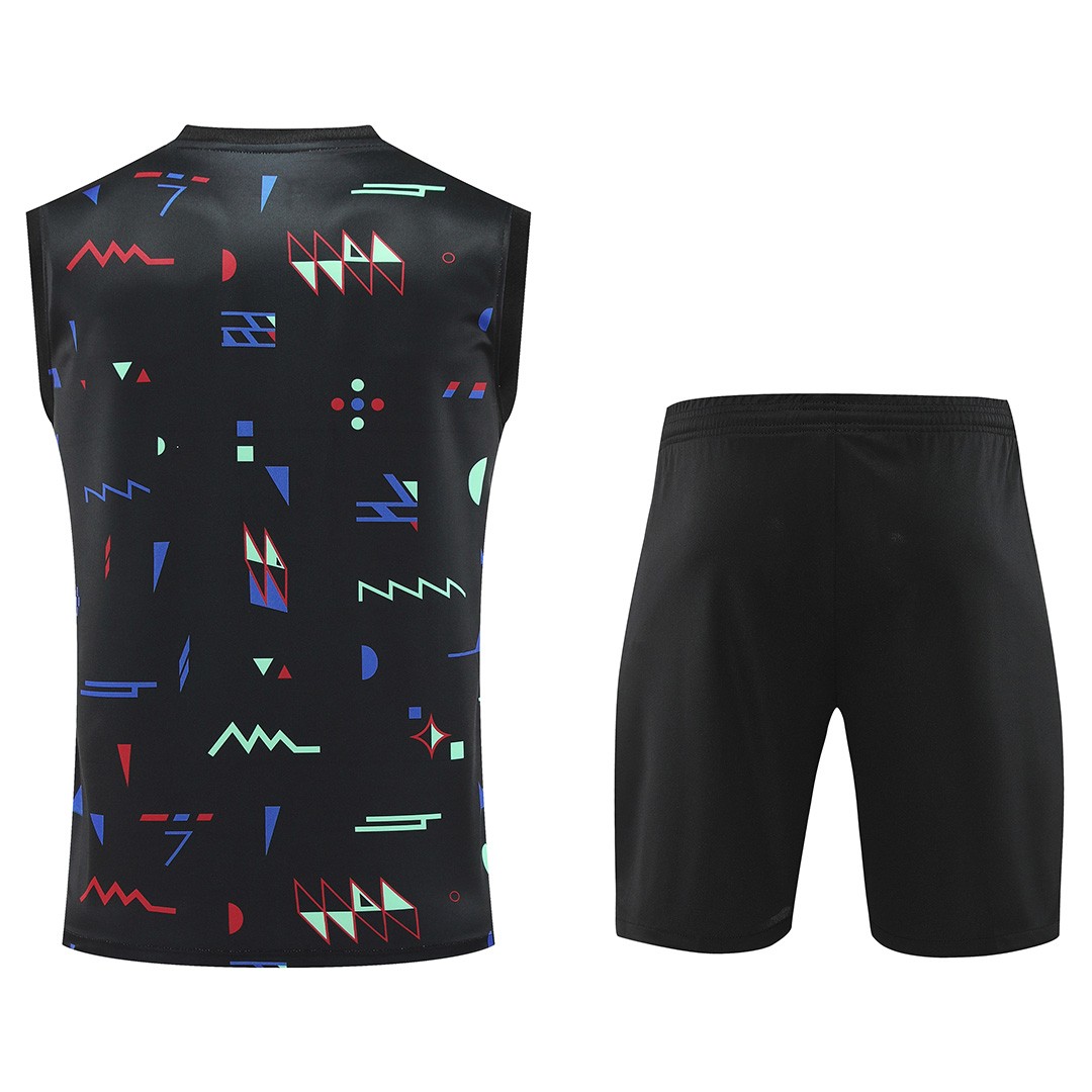 Portugal Pre-Match Sleeveless Kit (Top+Shorts) Black Euro 2024 - Reps Jerseys