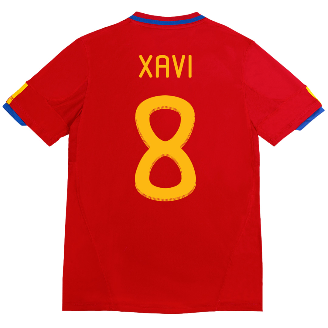 XAVI #8 Retro Spain Home Jersey 2010 - Reps Jerseys