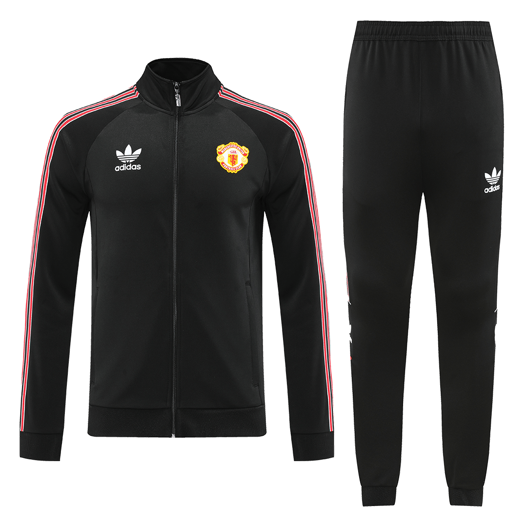 Manchester United Training Kit (Jacket+Pants) Black Replica 2022/23 - Reps Jerseys