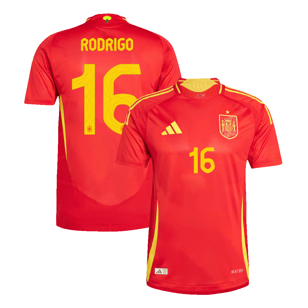 RODRIGO #16 Spain Home Jersey Player Version Euro 2024 - Reps Jerseys