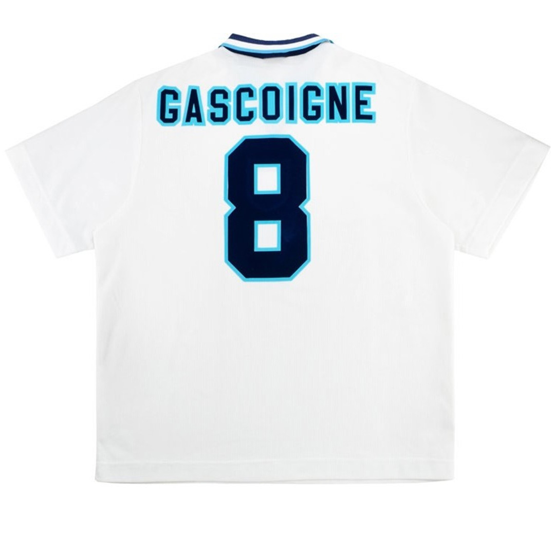 GASCOIGNE #8 England Retro Jersey Home Euro Cup 1996 - Reps Jerseys