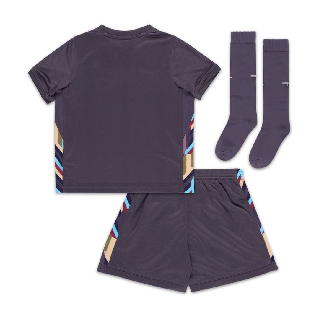 Kids England Away Full Jersey Kit Euro 2024 - Reps Jerseys