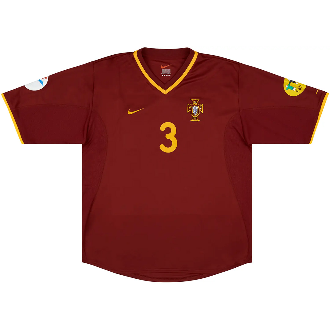 RUI JORGE #3 Portugal Retro Home Jersey Euro Cup 2000 - Reps Jerseys