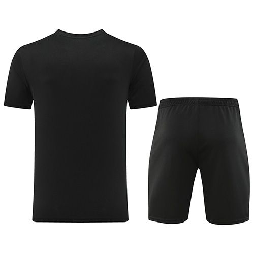 Customize Team Jersey Kit(Shirt+Short) Black&Yellow AD02 - Reps Jerseys