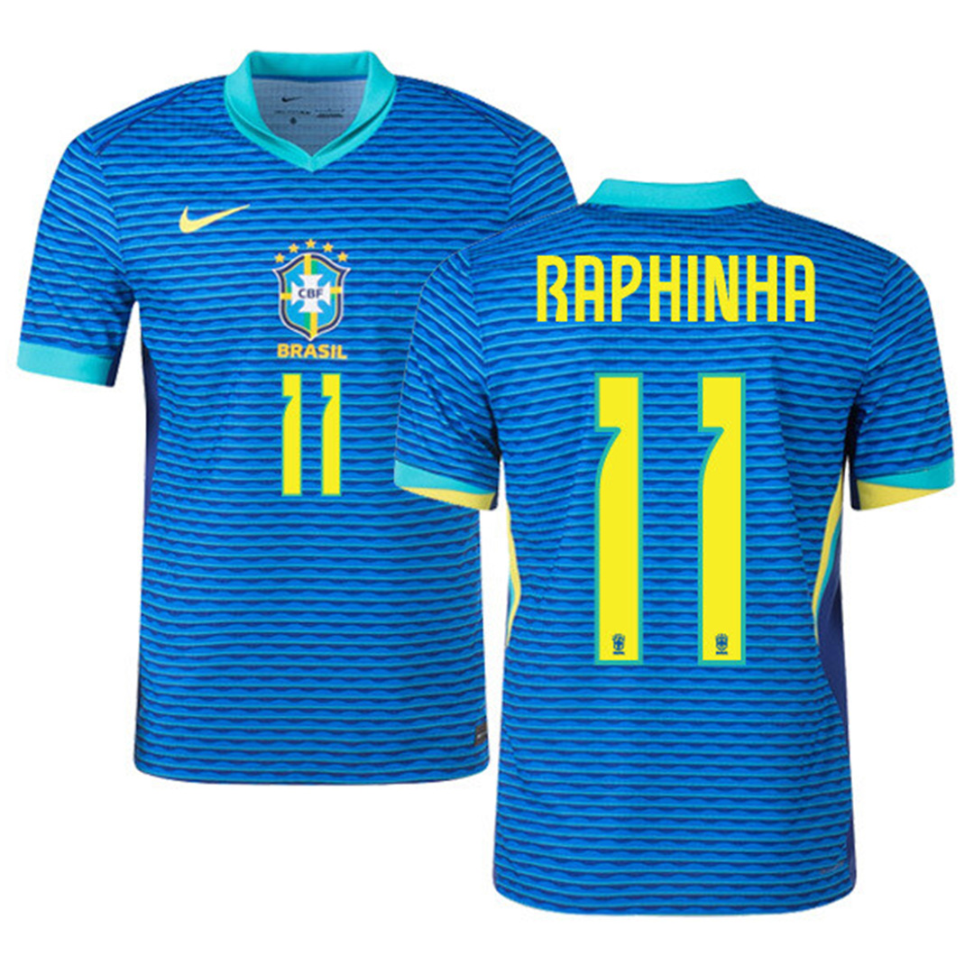 RAPHINHA #11 Brazil Away Jersey Copa America 2024 - Reps Jerseys