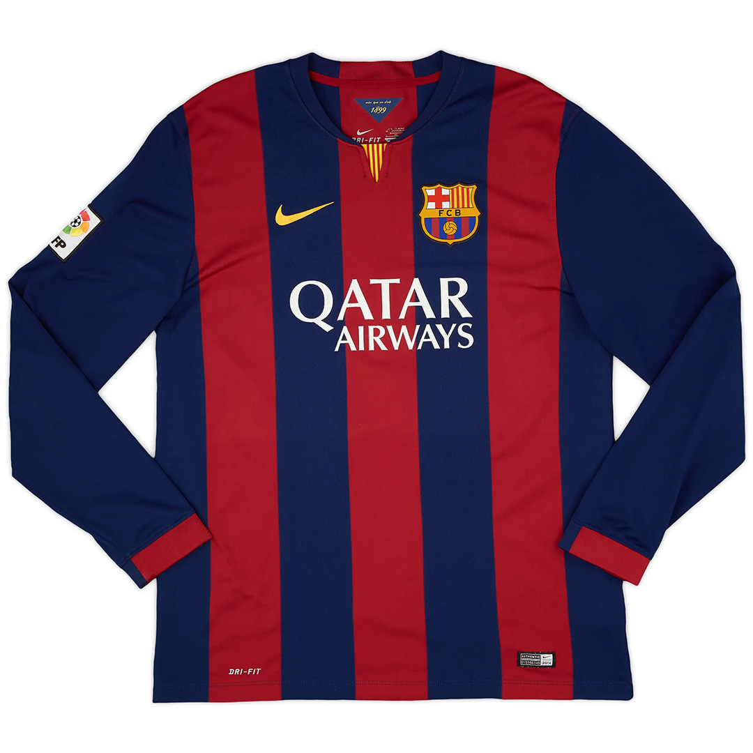 Retro Barcelona Home Long Sleeve Jersey 2014/15 - Reps Jerseys