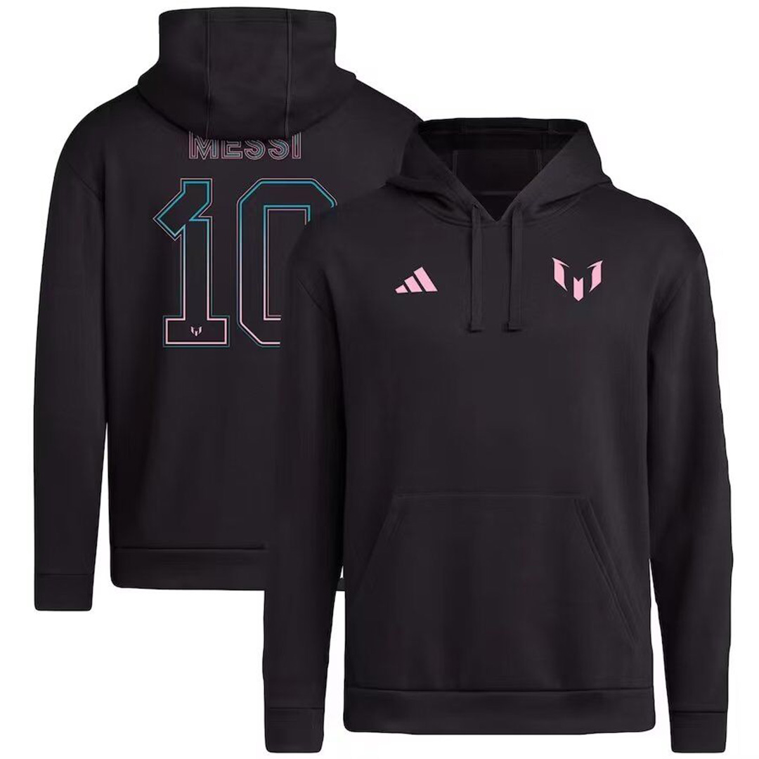 Inter Miami Messi Printing Hoodie Sweater Black 2023 - Reps Jerseys