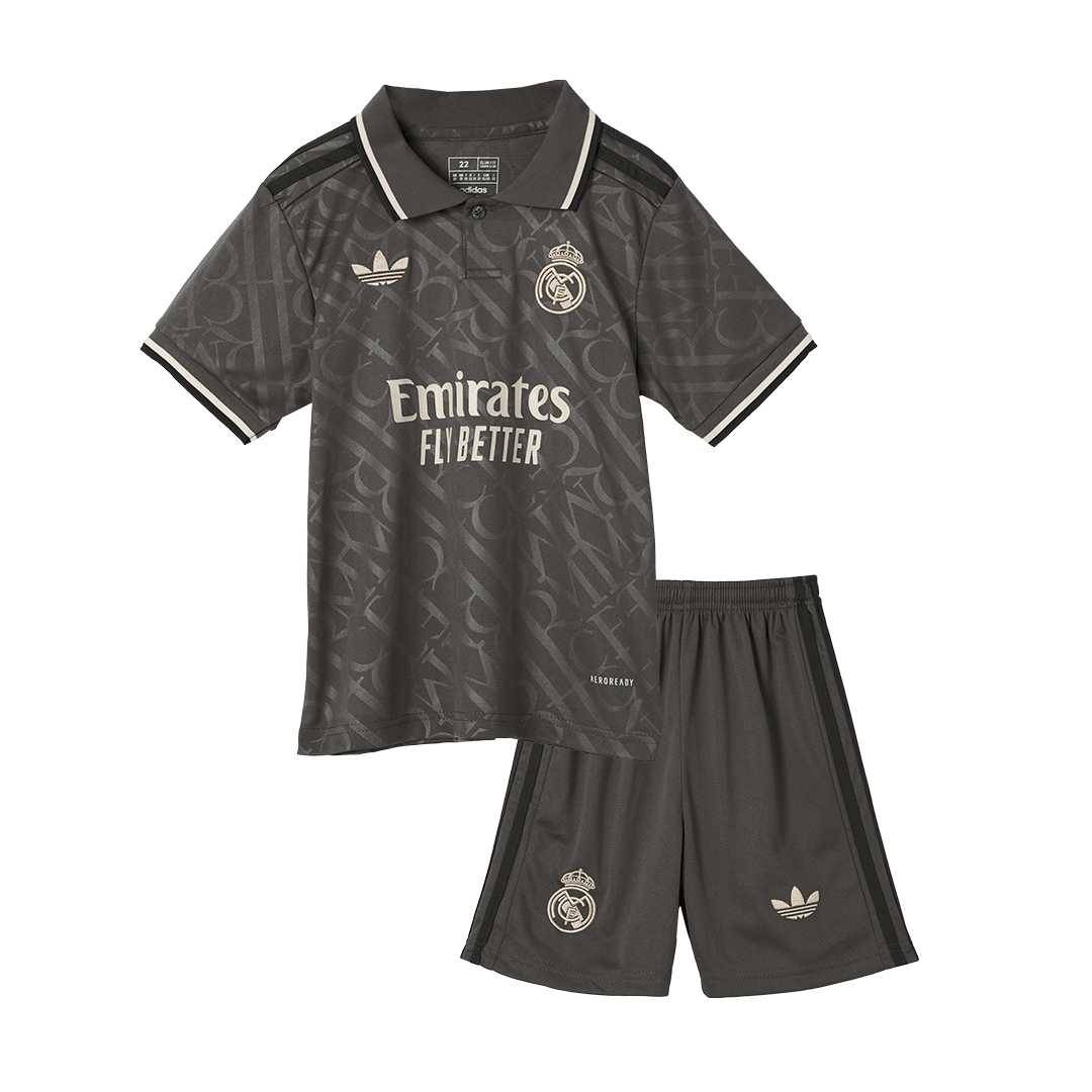 Kids Real Madrid Third Full Kit(Jersey+Shorts+Socks) 2024/25 - Reps Jerseys