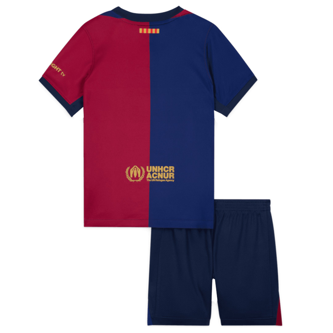 Kids Barcelona Home Spotify Logo Without Text Jersey Kit 2024/25 - Reps Jerseys