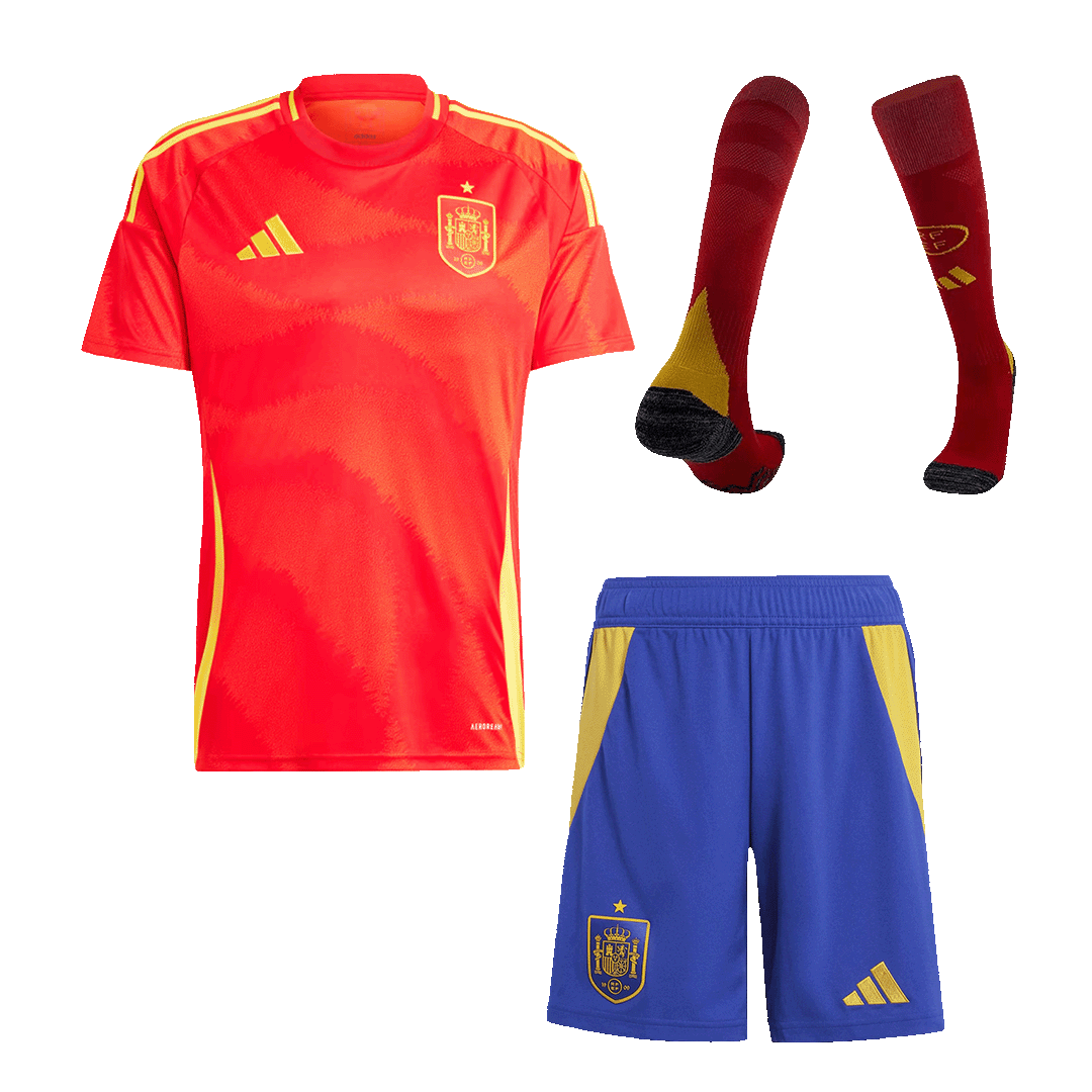 [Super Replica] Spain Home Full Kit(Jersey+Shorts+Socks) Euro 2024 - Reps Jerseys