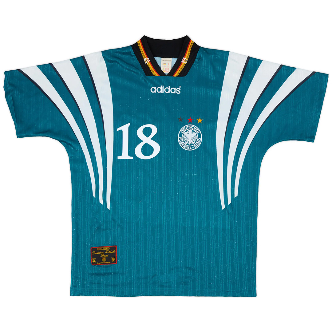 KLINSMANN #18 Germany Retro Away Jersey Euro Cup 1996 - Reps Jerseys