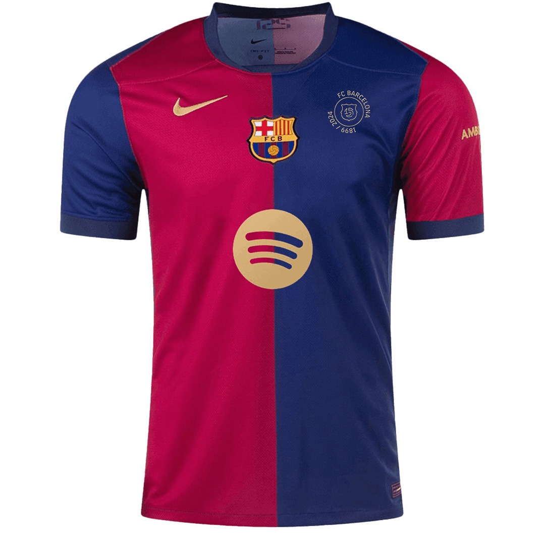 [Super Replica] Barcelona 125th Anniversary Spotify Logo Without Text Home Jersey 2024/25 - Reps Jerseys