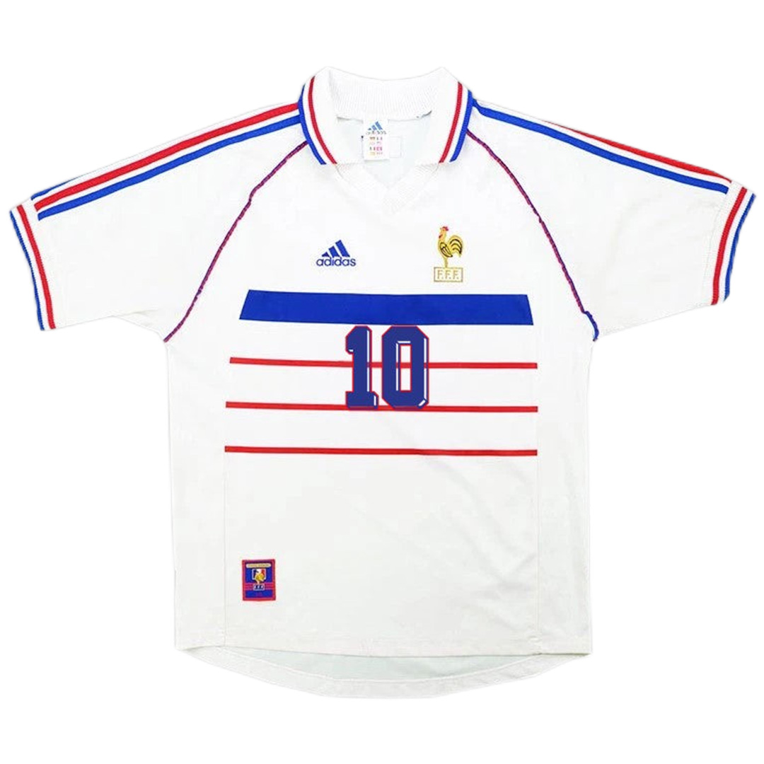 Zidane #10 France Retro Jersey Away World Cup 1998 - Reps Jerseys