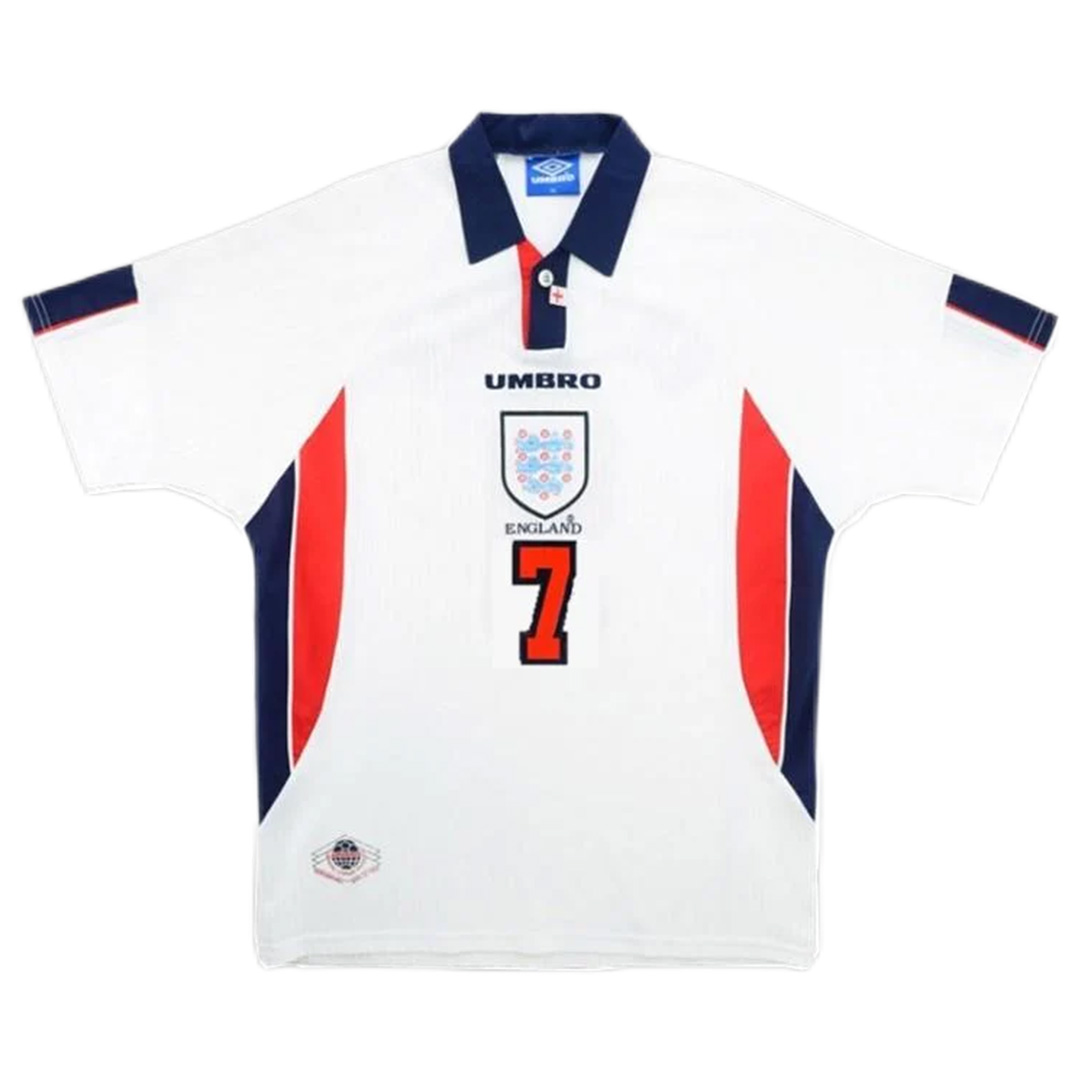 Beckham #7 Retro England Home Jersey World Cup 1998 - Reps Jerseys