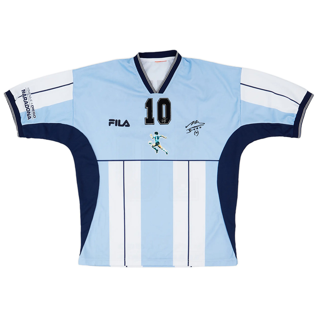Maradona Argentina Fila Farewell Diego Testimonial Jersey 2001 - Reps Jerseys