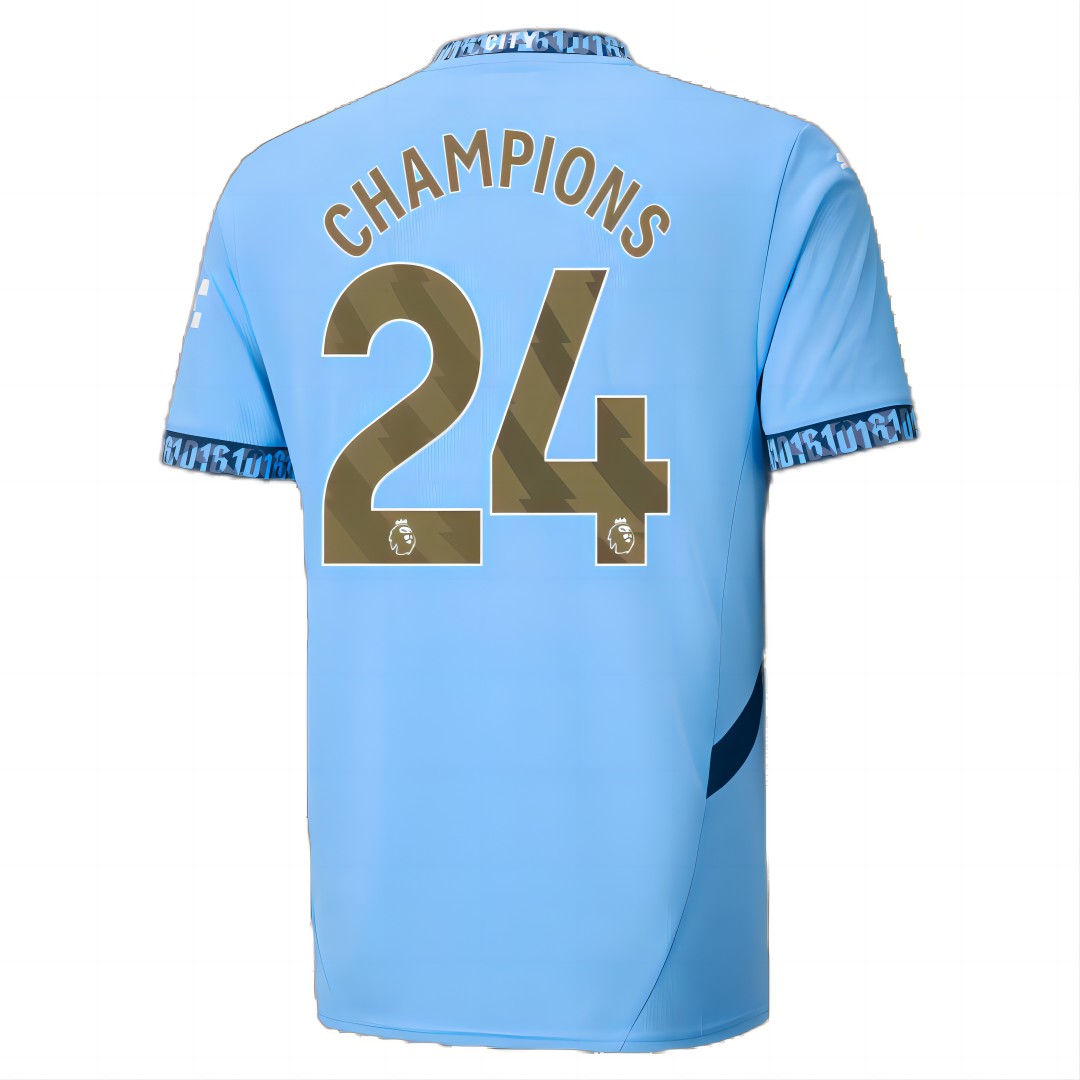 [CHAMPIONS #24] Manchester City Home Jersey 2024/25 [Super Replica] - Reps Jerseys