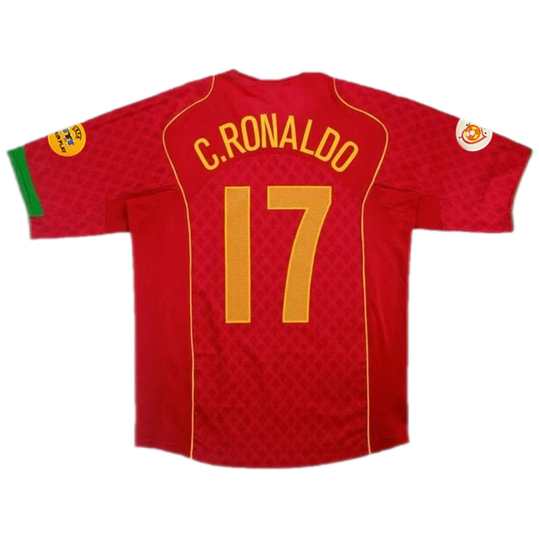 Portugal C.Ronaldo #17 Retro Jersey Home Euro Cup Final 2004 - Reps Jerseys