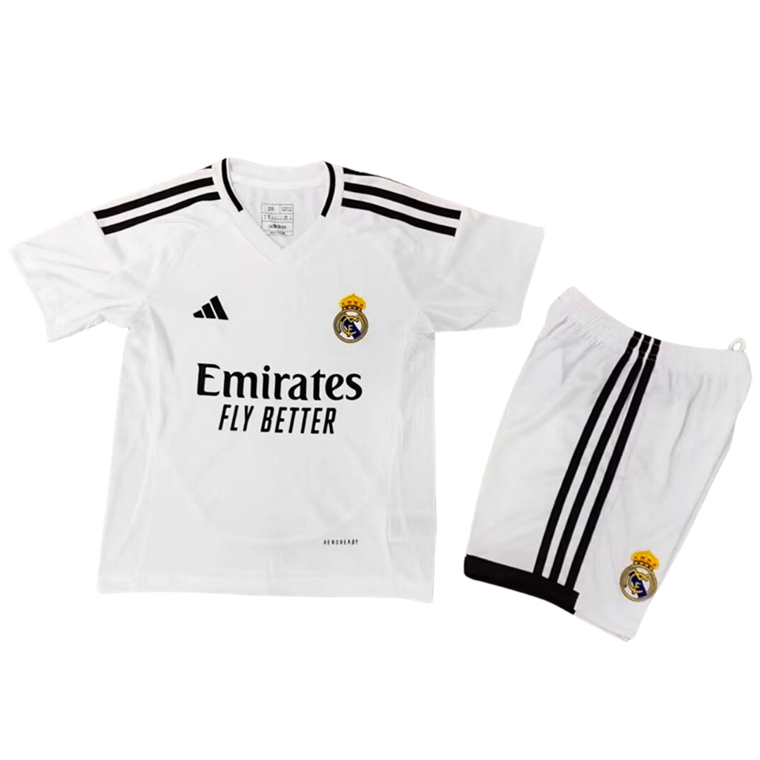 Kids Real Madrid Home Kit(Jersey+Shorts) 2024/25 - Reps Jerseys