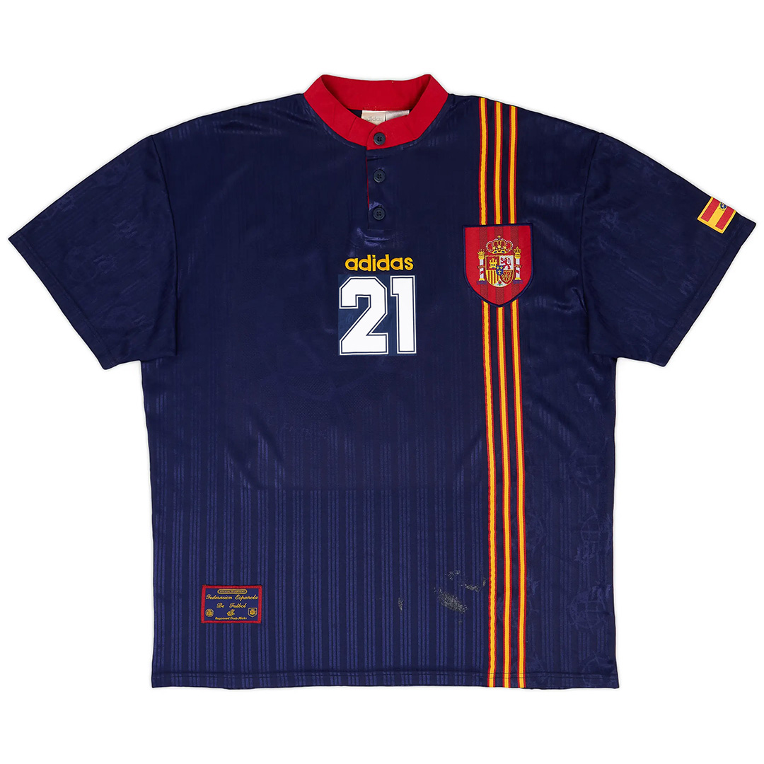 LUIS ENRIQUE #21 Retro Spain Away Jersey 1996 - Reps Jerseys