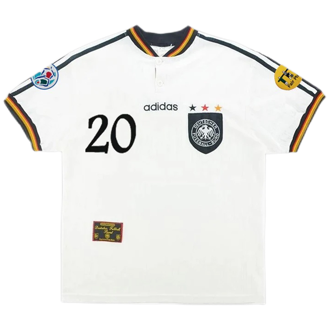 Germany BIERHOFF #20 Retro Jersey Home Euro Cup 1996 - Reps Jerseys