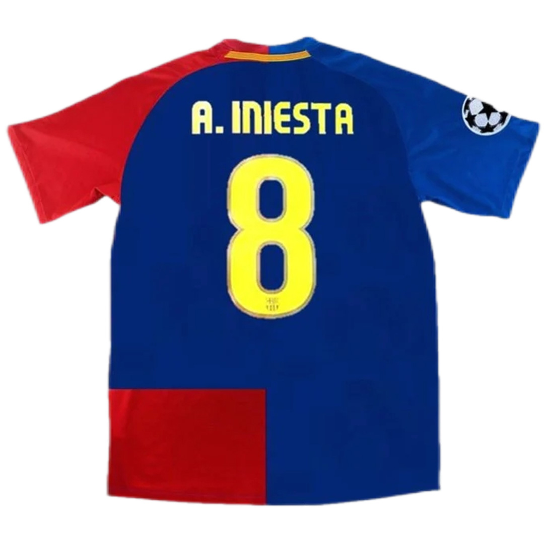 Barcelona A.INIESTA #8 UCL Final Retro Jersey Home 2008/09 - Reps Jerseys