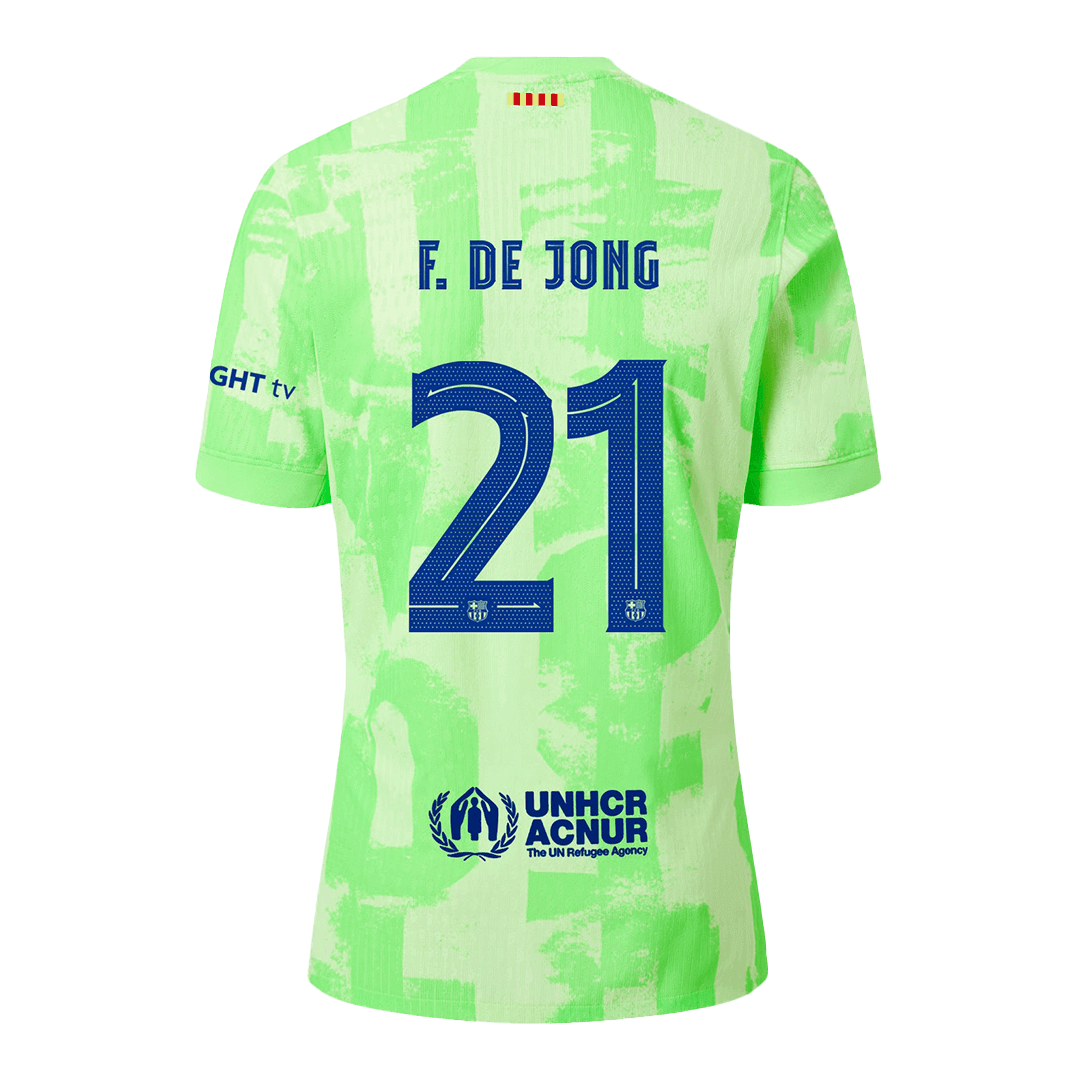 F.DE JONG #21 Barcelona Third Match Jersey 2024/25 - UCL Font - Reps Jerseys