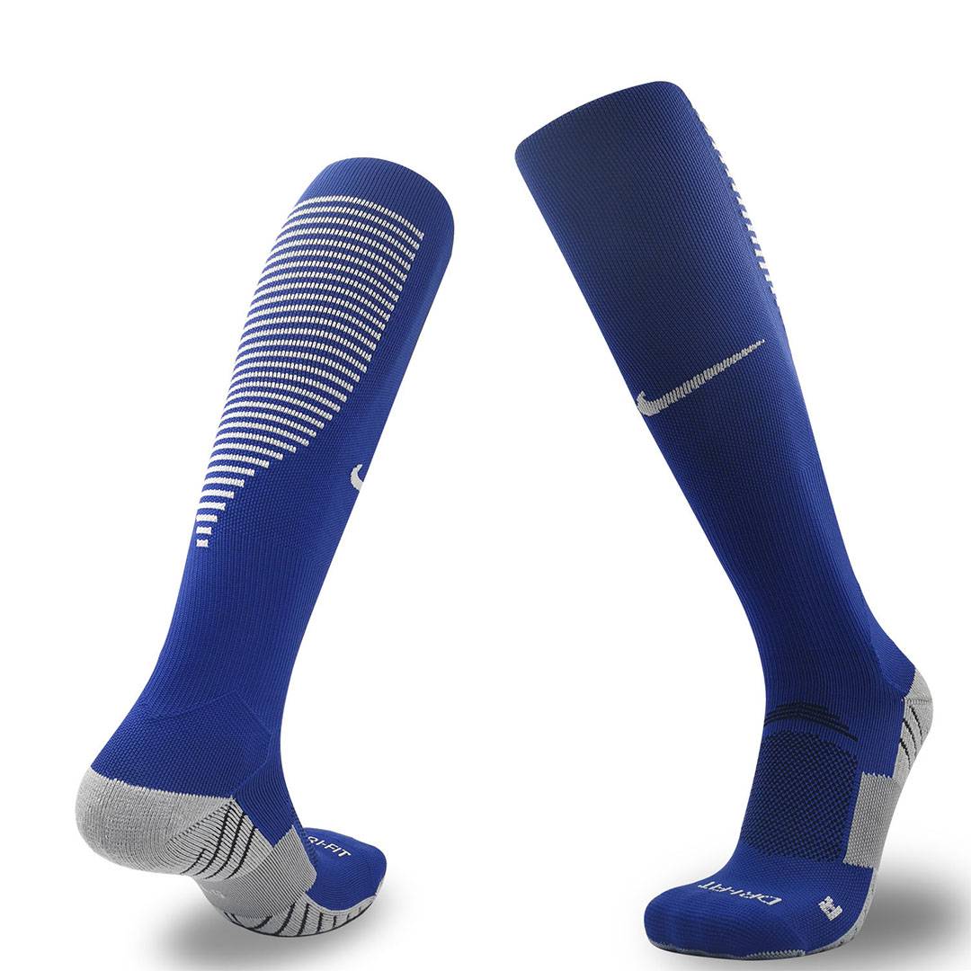 Men Pro Cotton Non-Skid Team Soccer Socks Blue - Reps Jerseys