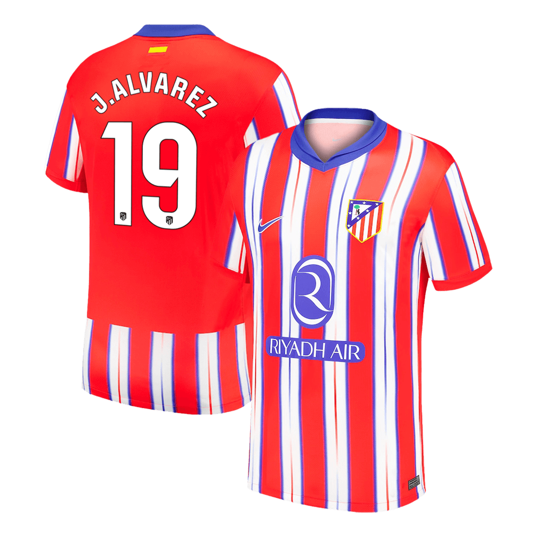 J.ALVAREZ #19 Atletico Madrid Home Jersey 2024/25 - Reps Jerseys
