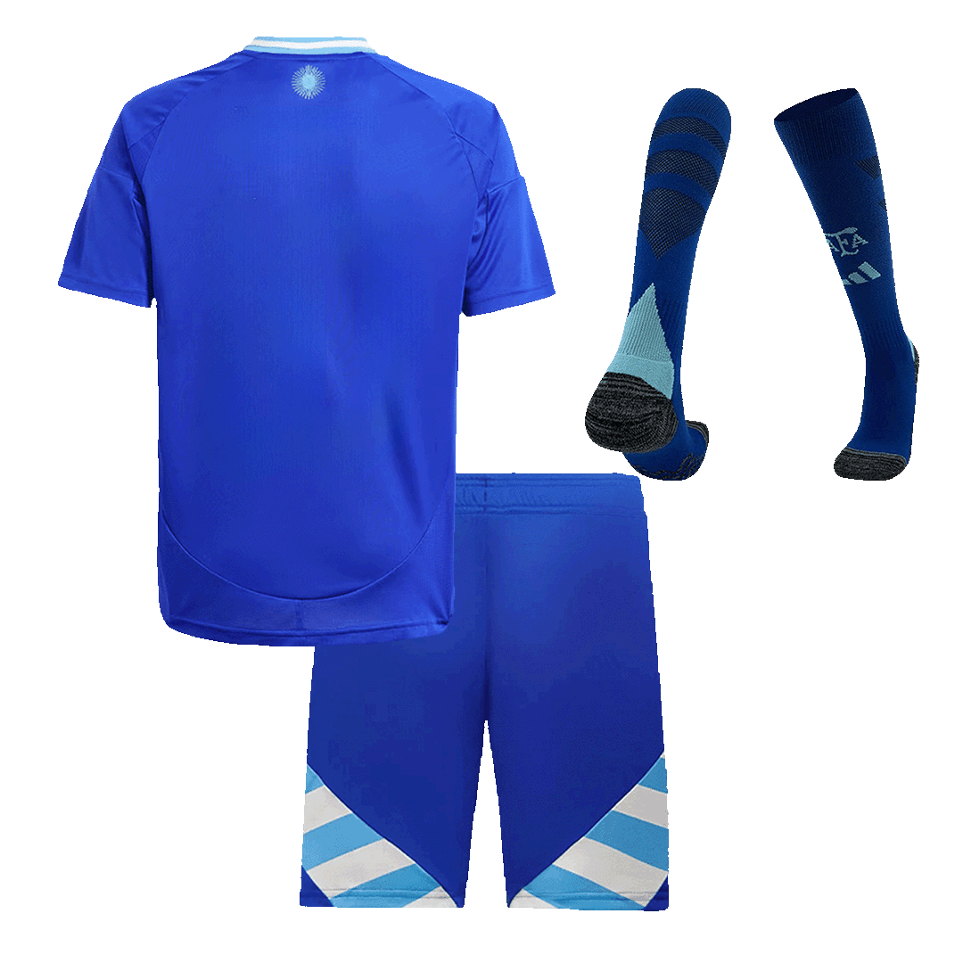 Kids Argentina Away Full Kit(Jersey+Shorts+Socks) Copa America 2024 - Reps Jerseys