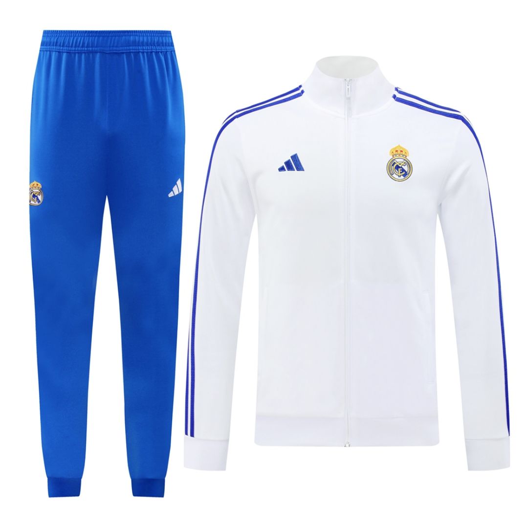 Real Madrid Training Kit (Jacket+Pants) White 2024/25 - Reps Jerseys