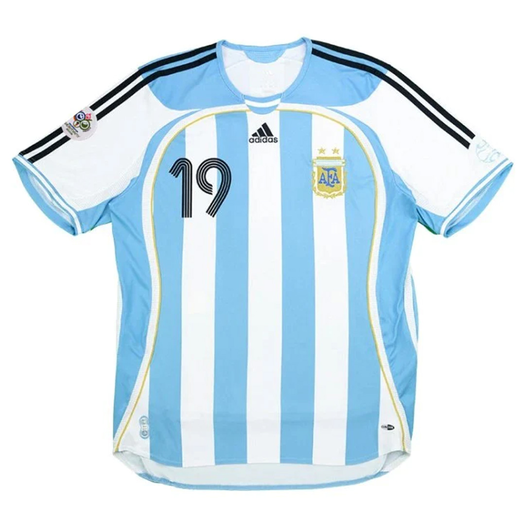 Messi #19 Retro Argentina Home Jersey World Cup 2006 - Reps Jerseys