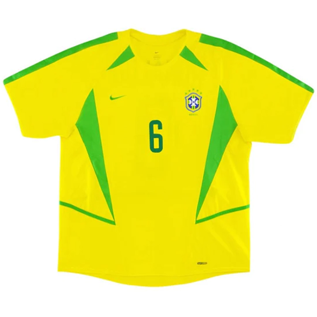 Brazil R.CARLOS #6 Retro Jersey Home World Cup 2002 - Reps Jerseys