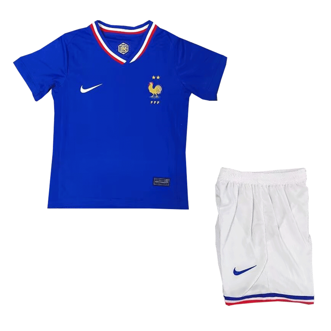 Kids France Home Kit Jersey+Shorts Euro 2024 - Reps Jerseys