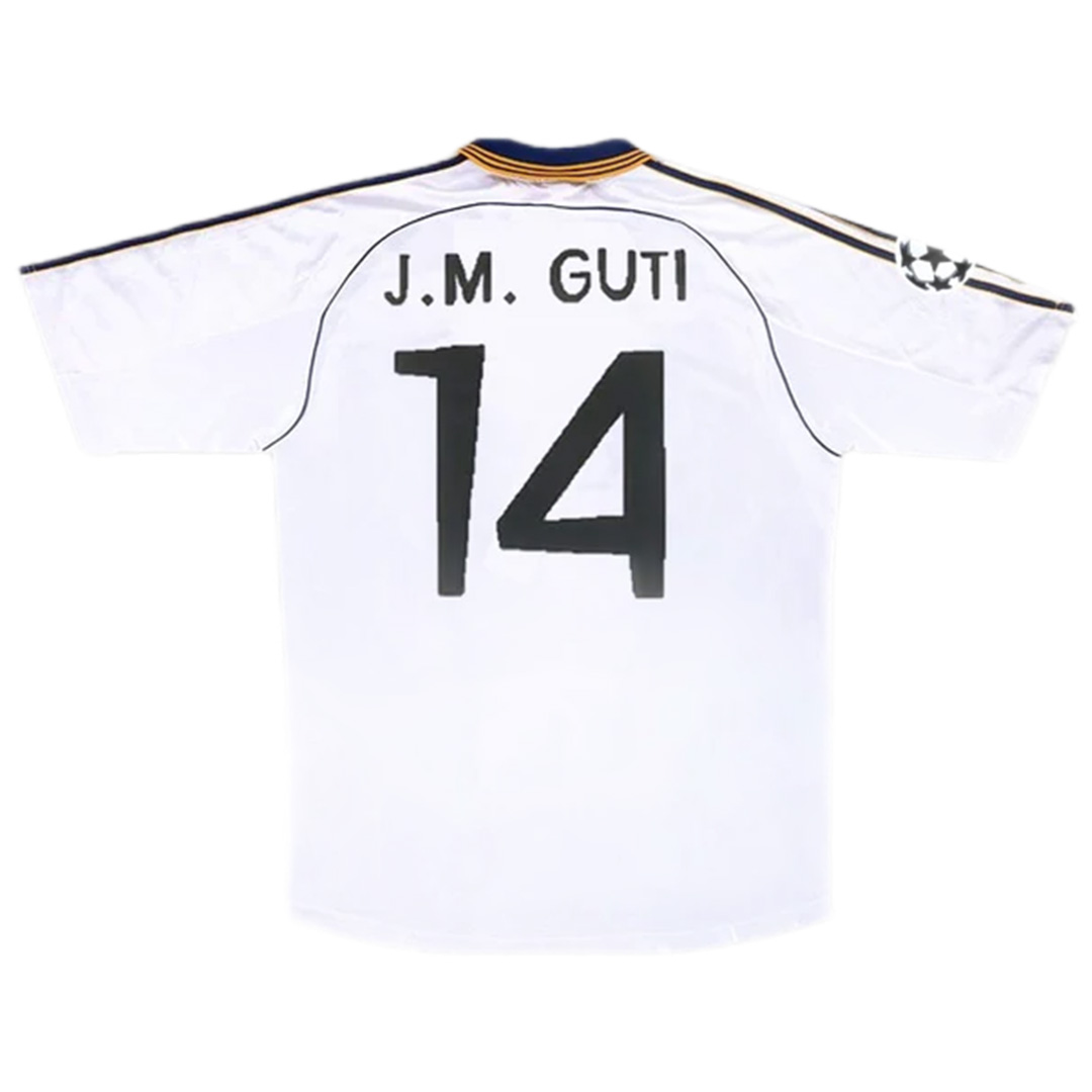 J.M. GUTI #14 Retro Real Madrid Home Jersey 1998/00 - Reps Jerseys