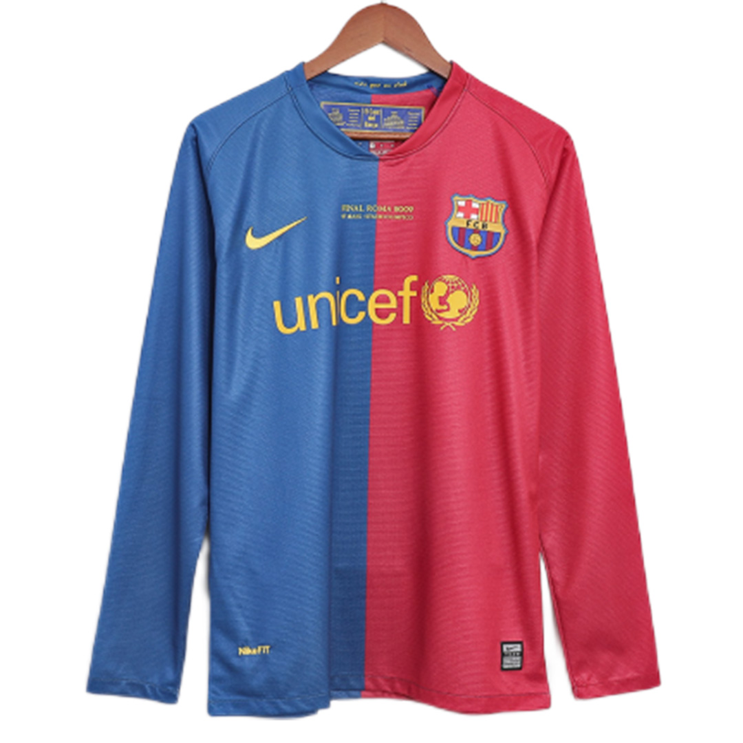 Barcelona UCL Final Retro Home Long Sleeve Jersey 2008/09 - Reps Jerseys