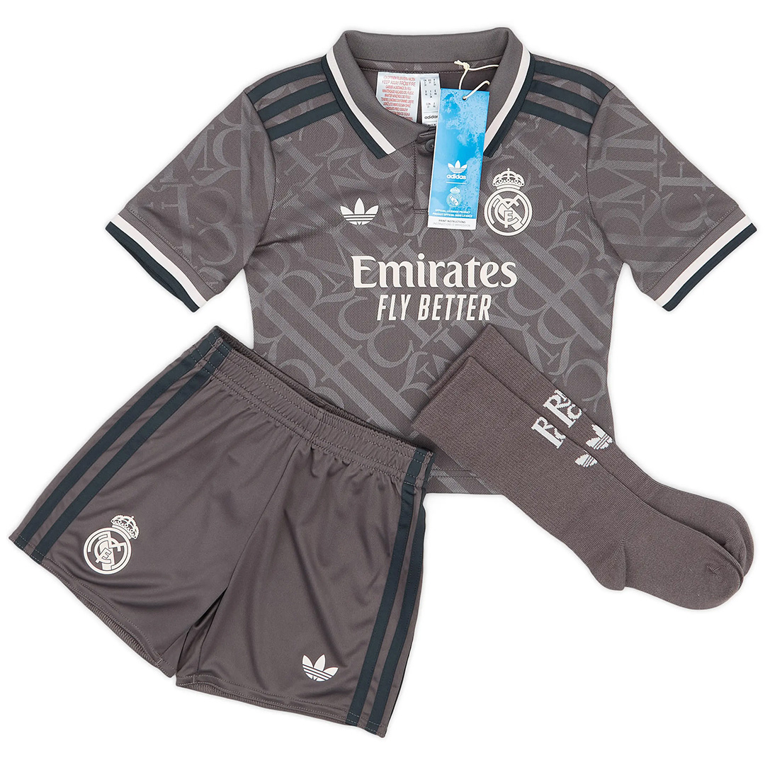 Kids Real Madrid Third Full Kit(Jersey+Shorts+Socks) 2024/25 - Reps Jerseys