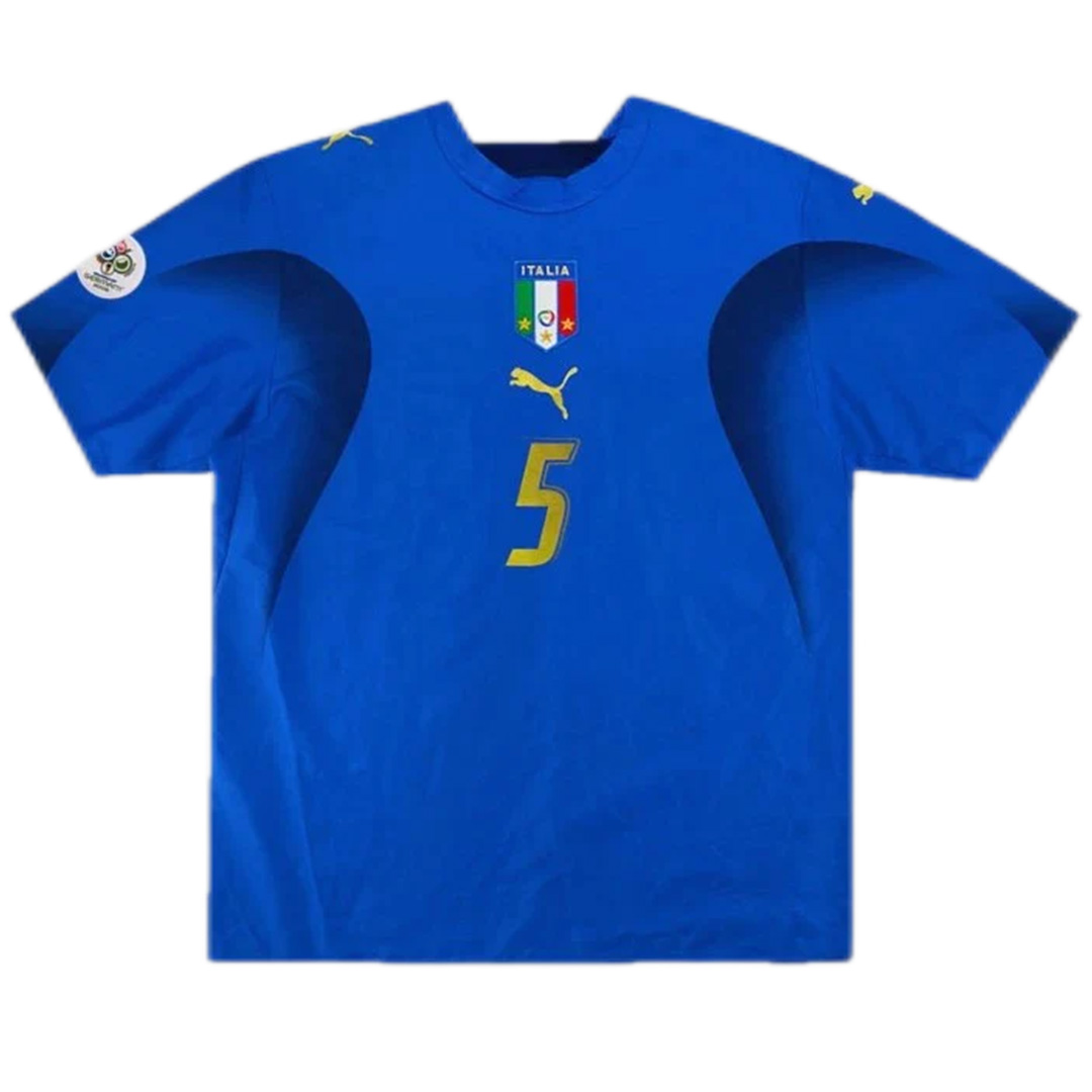 CANNAVARO #5 Italy Retro Home Jersey World Cup 2006 - Reps Jerseys