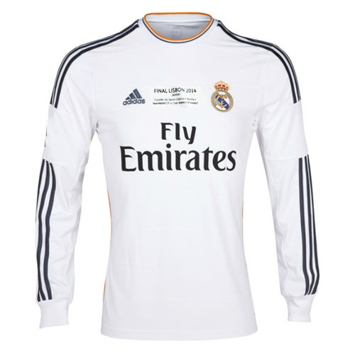 Real Madrid Retro UCL Final Jersey Home Long Sleeve 2013/14 - Reps Jerseys