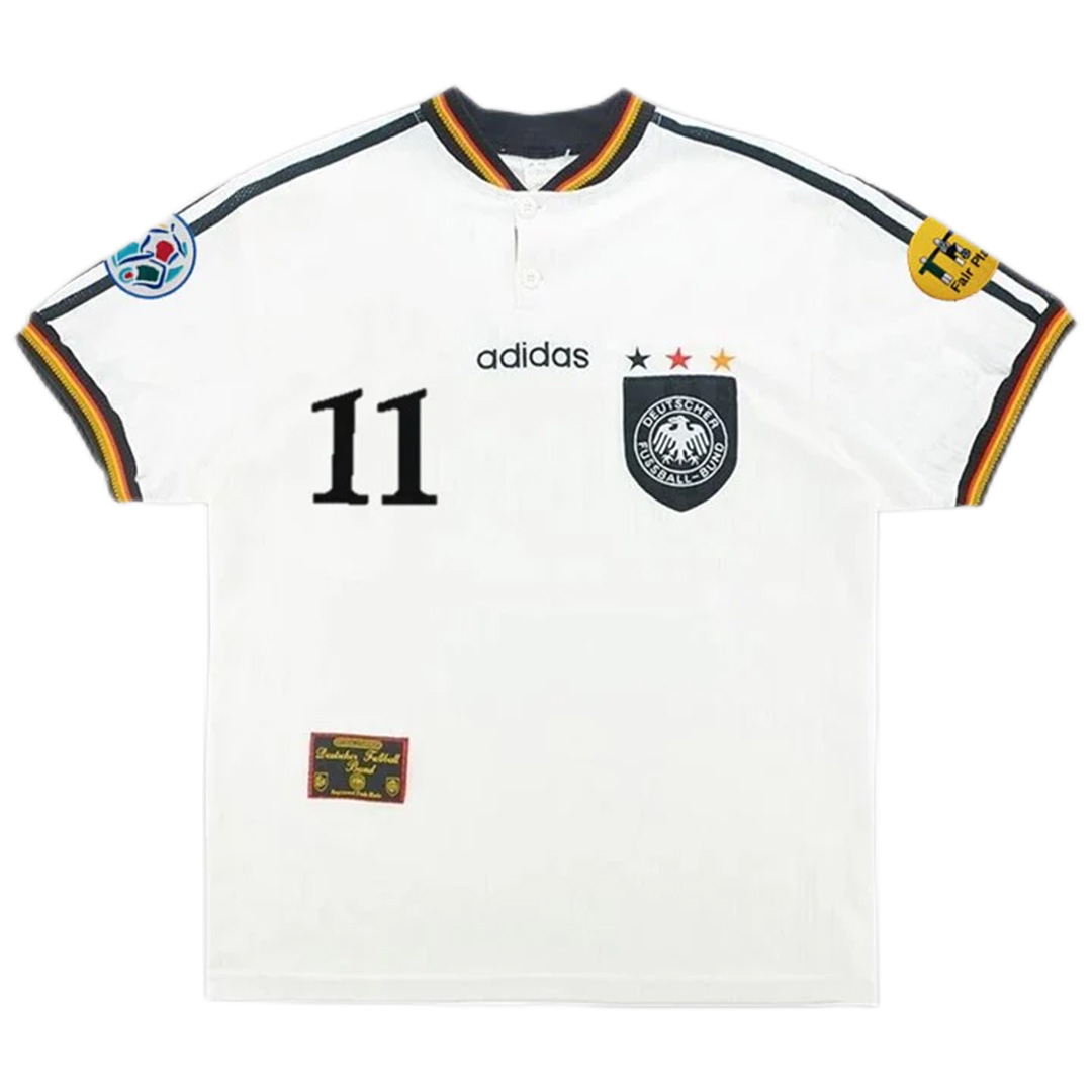 Germany KUNTZ #11 Retro Jersey Home Euro Cup 1996 - Reps Jerseys