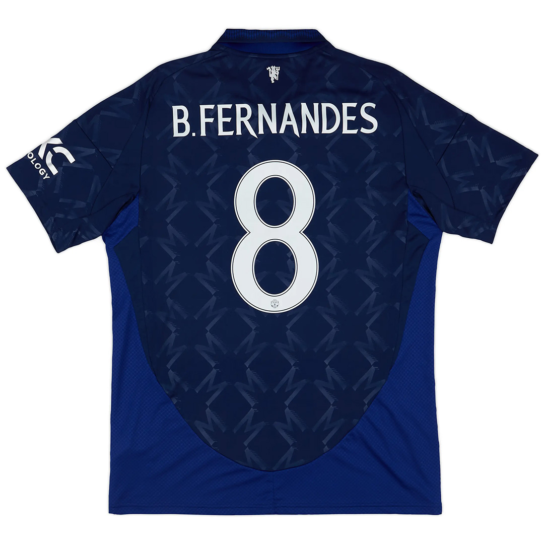 B.FERNANDES #8 Manchester United Away Jersey 2024/25 - Man United Font - Reps Jerseys