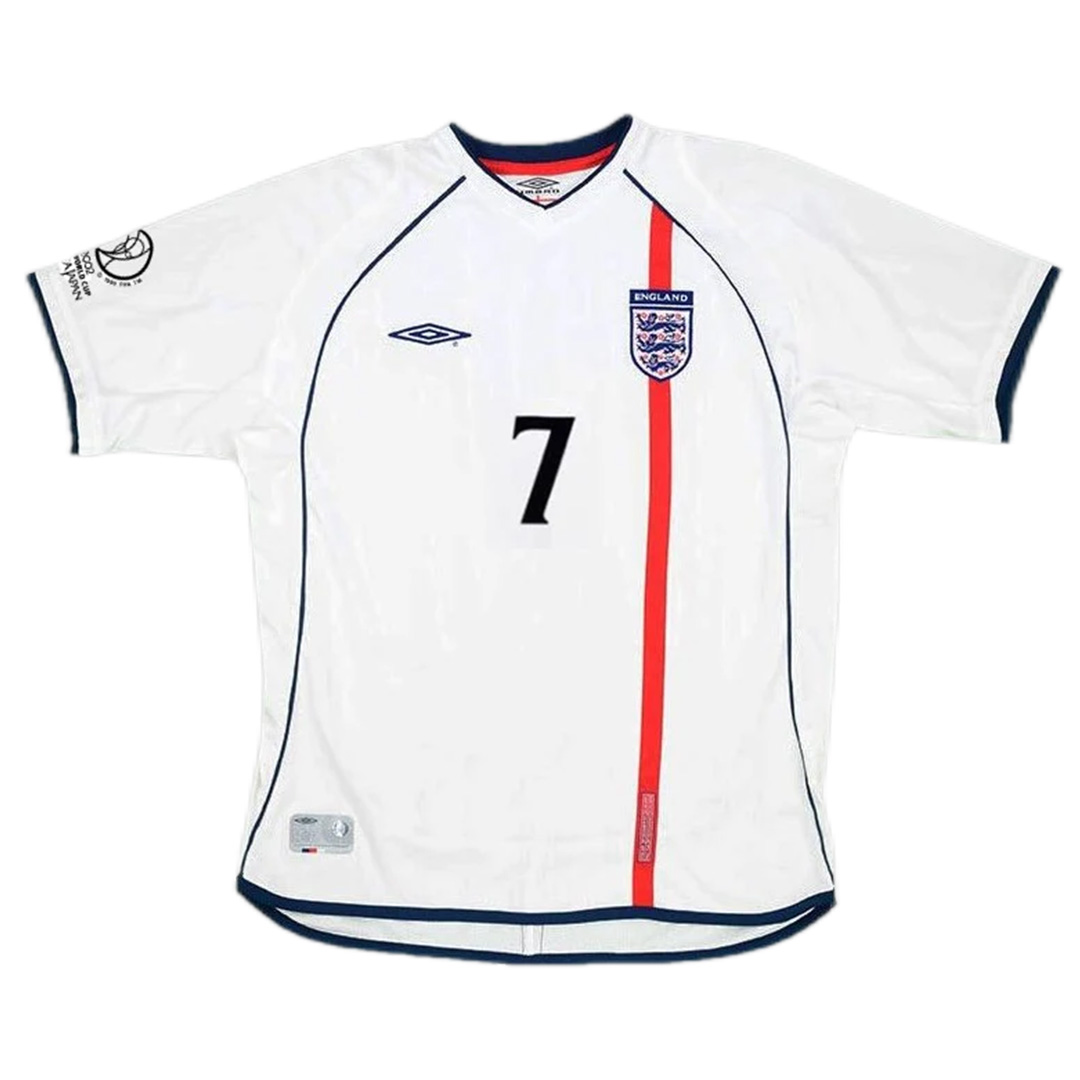 Beckham #7 Retro England Home Jersey World Cup 2002 - Reps Jerseys