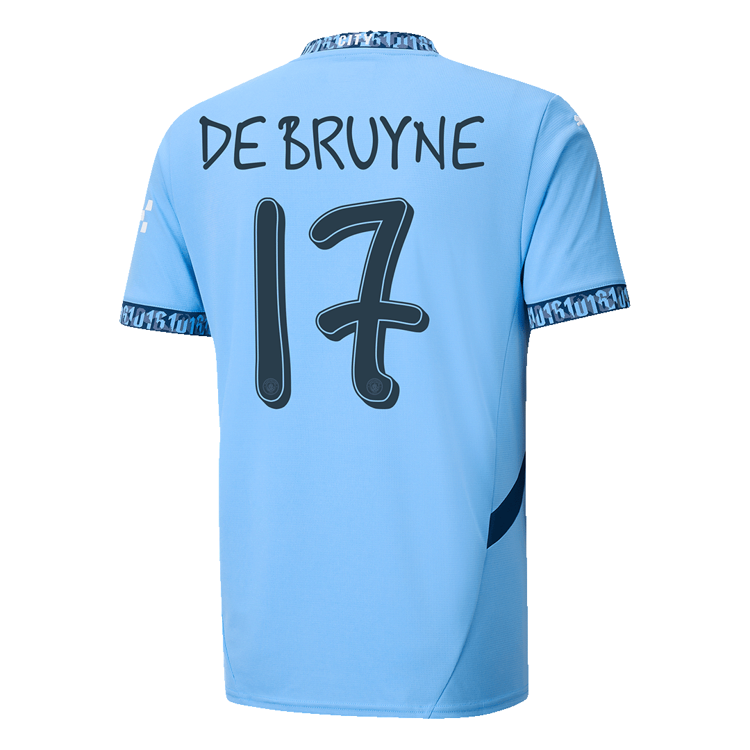 [Super Replica] DE BRUYNE #17 Manchester City Home Jersey 2024/25 - UCL Font - Reps Jerseys
